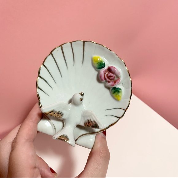 Vintage bird shell trinket dish - Picture 2 of 4